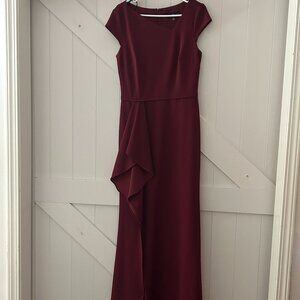 Burgundy Betsy and Adam evening gown, size 10
